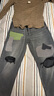 Levi's?SilverTab?25春夏新款男士美式高街破洞寬松直筒牛仔褲 灰色 32 (32) 曬單實拍圖