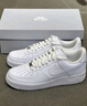 耐克NIKE板鞋女子大童空軍一號 AIR FORCE 1運動鞋 DH2920-111白40 曬單實拍圖