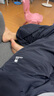 駱駝漫游山本褲2025春夏運動休閑長褲寬松直筒防曬女 C25BARG057A，幻影黑，女 M 曬單實拍圖