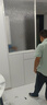 唯有唯美浴室衛(wèi)生間干區(qū)半墻隔斷柜邊柜側(cè)柜抽拉柜屏風柜20cm窄邊柜玄關柜 C01奶油白長800深200高2100玻璃 曬單實拍圖