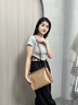 MARIE CLAIRE包包女包奢侈品牌2025新款枕頭包單肩包七夕情人節(jié)禮物送老婆 杏色【輕奢限定禮盒】送labubu掛飾 曬單實(shí)拍圖