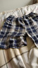 雪茜曼男士純棉短褲薄款寬松休閑沙灘褲格子睡褲直筒五分褲可外穿家居褲 曬單實(shí)拍圖
