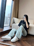 ALO Yoga 男女同款運(yùn)動鞋 Alo Recovery Mode運(yùn)動板鞋 “皮革白生膠底”A0685U_052730 41 曬單實(shí)拍圖