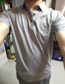 Walker Shop品牌春秋新款男士高檔運動(dòng)套裝男薄款潮流商務(wù)休閑短袖兩件套 黑色 XL 135-150斤 曬單實(shí)拍圖
