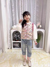 G.DUCKKIDS小黃鴨童裝女童春秋套裝新款兒童衣服女寶寶秋季新中式刺繡牛仔褲 三件套 120 尺碼5~6歲【110-120cm】cm 曬單實(shí)拍圖