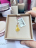 六福珠寶足金茉莉花黃金吊墜掛墜不含項鏈送禮單件計價(jià) GDG0010DS 2.67克(含工費190元) 大版 曬單實(shí)拍圖