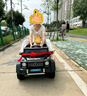 福兒寶（FUERBAO）奔馳授權(quán)兒童電動(dòng)車(chē)六驅(qū)可坐大人遙控玩具車(chē)小孩寶寶雙人越野送禮 六驅(qū)軟胎白+后備箱+雙皮座雙油門(mén) 曬單實(shí)拍圖