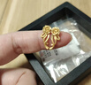 周六福玫瑰黃金耳釘女足金999耳飾計(jì)價(jià)A0913830 一對 約2.62g生日禮物 曬單實(shí)拍圖