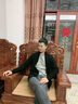 莫代爾純色立領(lǐng)開(kāi)衫毛衣男士秋季季新款拉鏈針織衫外套男休閑外穿上衣潮 黑色 3XL 曬單實(shí)拍圖