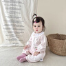 班喜迪嬰兒衣服秋裝嬰幼兒連體衣洋氣小寶寶哈衣爬服春秋季長袖童裝公主 粉色 73cm 曬單實(shí)拍圖