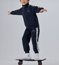 Converse 匡威童裝男女童開(kāi)襟衛(wèi)衣+長(zhǎng)褲2件套2025春季新款保暖兒童套裝 藏青藍(lán) 130 /64 【建議身高116-122cm】 曬單實(shí)拍圖