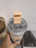 得力紐賽黃油小熊直飲316不銹鋼保溫杯便攜隨行水杯子咖啡杯520ml(奶油白) 曬單實(shí)拍圖
