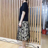 俞兆林（YUZHAOLIN）中年媽媽裝連衣裙洋氣2024新款時(shí)尚中老年女裝夏季半身裙套裝顯瘦 黑色 XL (推薦120斤左右) 曬單實(shí)拍圖
