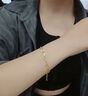 中國黃金（CHINA GOLD）黃金手鏈女款足金幸運(yùn)四葉草轉(zhuǎn)運(yùn)珠手飾520情人節(jié)生日禮物送女友 【今/次日達(dá)】四葉草手鏈 約4g 曬單實(shí)拍圖