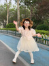 G.DUCKKIDS小黃鴨女童連衣裙夏季寶寶周歲禮服紗裙嬰幼兒童裙子生日公主裙薄 粉紅色 90 cm 曬單實(shí)拍圖
