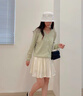 SNYDER WEAR軟糯薄荷綠針織小開(kāi)衫女短款毛衣外套女韓版寬松慵懶風(fēng)長(zhǎng)袖外套女 軟糯薄荷青 常規(guī) S 建議/75-90斤 曬單實(shí)拍圖