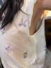 頂瓜瓜兒童睡裙全棉A類透氣無袖女童睡衣夏季薄款可外穿家居服 米色 150 曬單實拍圖