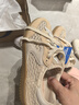 斯凱奇（Skechers）女鞋2025夏季新款蕾絲德訓(xùn)鞋舒適透氣百搭休閑板鞋185350 棕褐色/TAN 38 曬單實(shí)拍圖