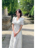 棉致法式甜辣連衣裙女夏季2025新款溫柔風(fēng)茶歇收腰顯瘦設(shè)計感絕美長裙 白色 L 建議100-110斤 曬單實拍圖