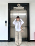 班尼路長袖t恤女裝春秋冬純棉打底衫潮流寬松小個子女生百搭純色上衣服 白#純色 【100%純棉】 M 曬單實拍圖