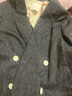 OVV2024春夏新款女裝韓國進(jìn)口亞麻混紡雙排扣西服外套 牛仔藍(lán)（凈色）13 XL 曬單實(shí)拍圖