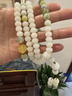 五臺山白玉菩提子多圈手串女佛珠108念珠平安招財好運手鏈禮 白玉菩提葡萄玉 曬單實拍圖