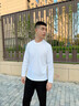 定航純棉衛(wèi)衣定制工作服長袖秋冬裝diy餐飲團建班服圓領(lǐng)T恤工衣印logo NS-D18白色 L 曬單實拍圖