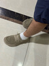 百麗透氣布鞋男夏季商場同款厚底一腳蹬休閑鞋8SW01BM5 卡其色（彈力帶） 40 (250mm) 曬單實拍圖