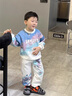 G.DUCKKIDS兒童裝男童春秋裝套裝2024新款春秋款中大童春季男孩帥氣衛(wèi)衣運動 藍色春秋款 120cm 曬單實拍圖