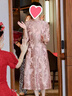 恰凡（QIAFAN）媽媽喜服婚宴2025新款喜婆婆結(jié)婚禮服旗袍中老年女連衣裙兩件套裝 粉色【外披+內(nèi)搭 兩件套】 2XL  （適合議105-120斤） 曬單實(shí)拍圖