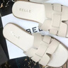 百麗（Belle）簡(jiǎn)約編織拖鞋女2025夏新商同款舒適平跟可外穿拖鞋D6F1DBT5 米白 38 (240mm) 曬單實(shí)拍圖