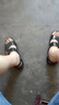 【真皮牛皮】夏季新款真皮涼鞋男厚底防滑沙灘鞋男休閑涼拖鞋 黑色 41 曬單實(shí)拍圖