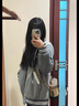 POUM美式復(fù)古學(xué)院風(fēng)設(shè)計(jì)感拼接棒球服男女同款寬松潮牌情侶夾克外套 灰色 XL 曬單實(shí)拍圖