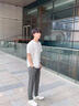 太子龍休閑褲男士2025新品冰絲涼感輕薄直筒長褲松緊腰休閑百搭通勤男褲 灰色 M 曬單實(shí)拍圖