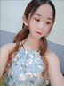 SNYDER WEAR甜美小清新碎花裙吊帶連衣裙雪紡衫套裝裙兩件套沙灘度假長(cháng)裙子夏 清新藍綠色+白開(kāi)衫 【兩件套】 S 【建議75-95斤】 曬單實(shí)拍圖