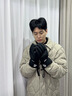 JEEP滑雪手套男冬季加絨加棉加厚觸屏防風(fēng)防寒戶外男士騎行保暖手套 黑色 曬單實(shí)拍圖