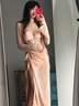OMOM泳衣女純欲比基尼長(cháng)袖罩衫海邊拍照好看溫泉度假四件套粉紅色S 曬單實(shí)拍圖