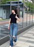 Calvin KleinJeans25春夏女美式復(fù)古ck純棉寬松慵懶松弛感破洞牛仔褲47B925G VSI-牛仔淺藍(lán) 27 曬單實(shí)拍圖