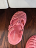 Melissa（梅麗莎）包頭搭扣圓頭厚底時(shí)尚透氣休閑小童涼鞋32410 豆沙粉 24 曬單實(shí)拍圖