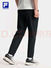 FILA 斐樂(lè )官方靈動(dòng)褲|男裝針織長(cháng)褲2025秋季新款跑步防曬涼感運動(dòng)褲 深黑-BK L 175/84A/L 曬單實(shí)拍圖