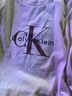Calvin KleinJeans25春夏女士休閑通勤ck字母印花純棉針織短袖T恤47B864G 曬單實(shí)拍圖