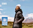 森馬（Semir）90%鴨絨羽絨服女長款寬松顯瘦冬季輕暖連帽外套防水109724113001 曬單實拍圖
