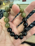 京鑒老綠檀木黑曜石手串水晶瑪瑙手鏈本命年綠色飾品珍品級(jí)送禮物男士 稀缺百年老綠檀-【限量發(fā)售】/ 曬單實(shí)拍圖