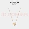 蔻馳（COACH）【七夕情人節(jié)禮物】奧萊女士三環(huán)經(jīng)典標(biāo)志 RONDELL項鏈 金色 曬單實拍圖