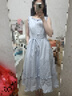 森馬（Semir）連衣裙女顯瘦收腰長(zhǎng)裙溫柔2025夏季氣質(zhì)木耳邊背心裙107425114060 曬單實(shí)拍圖