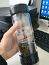 煦凜德國(guó)茶水分離泡茶杯男士便攜新款式杯子高檔水杯雙層專用玻璃杯 【標(biāo)準(zhǔn)黑】至臻版碳纖維系列 曬單實(shí)拍圖