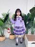 G.DUCKKIDS女童套裝春秋季2025新款衣服兒童小女孩洋氣秋裝jk學(xué)院風(fēng)套裝裙子 紫色三件套 130 cm 曬單實(shí)拍圖