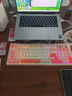 聯(lián)想（Lenovo）K2有線輕音鍵盤(pán) 機(jī)械手感 消音結(jié)構(gòu)95鍵 混彩燈效 人體工學(xué) 音量旋鈕 有線辦公鍵盤(pán) 拼色 石英粉 曬單實(shí)拍圖