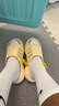 阿迪達斯 （adidas）三葉草男女鞋 adiFOM  Slide 拖鞋 JH8019 黃色40.5 曬單實拍圖