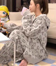 EPET胖mm大碼設(shè)計(jì)感套裝女春秋26-300斤減齡連帽衛(wèi)衣遮胯闊腿褲兩件套 灰色套裝 XL 【120-150斤】 曬單實(shí)拍圖